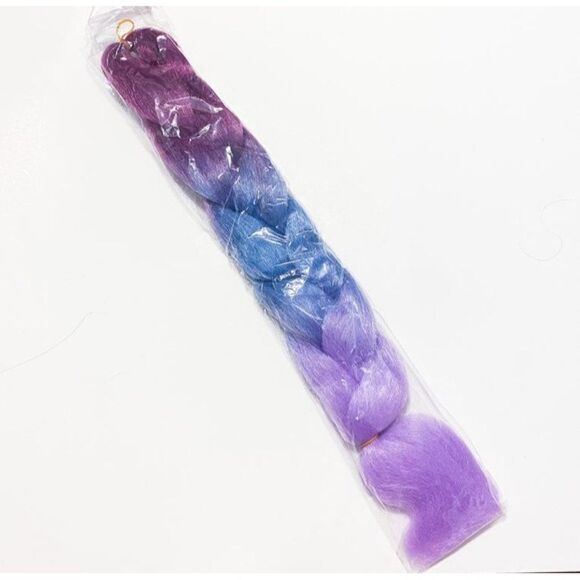 24 Inch Single Ombre Color Glowing Twist Jumbo Braiding Synthetic Hair Extension - Picture 1 of 4